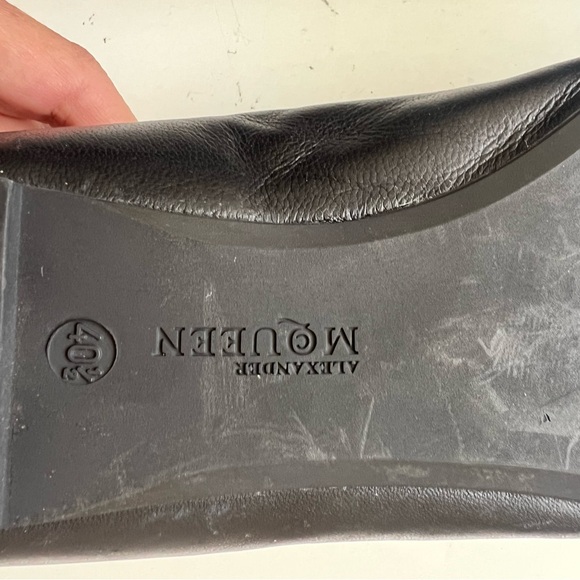 Alexander McQueen black flats size 10.5 - Picture 4 of 7